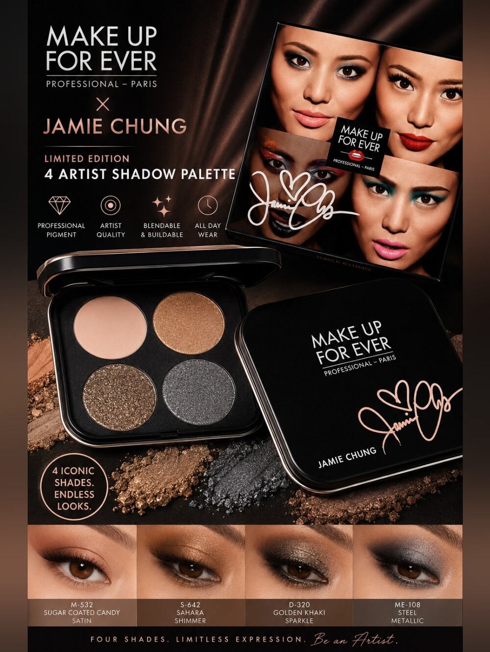 MAKE UP FOR EVER x Jamie Chung Limited Edition 4 Artist Shadow Palette